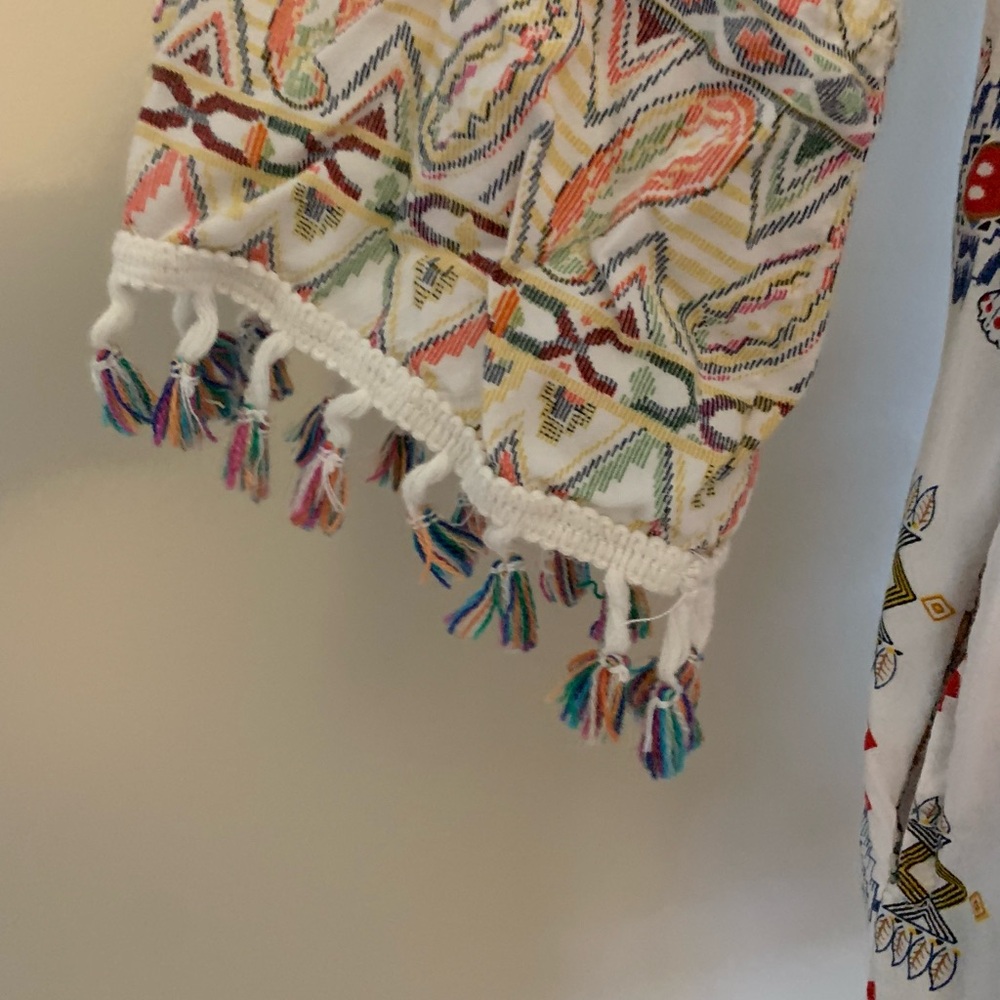 D O N A T E D Jodifl size large kimono coverup western print & tassels EUC - Picture 4 of 8